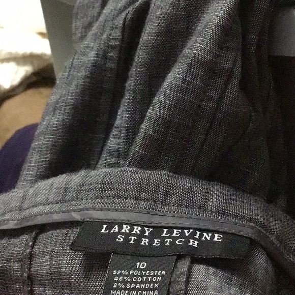 LARRY LEVINE women’s flared skirt sz 10 Dark dark gray/ light black - Picture 7 of 7